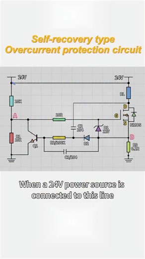 circuits skills | electronics | AI on Instagram: "Self recovery type overcurrent protection circuits. Visit https://circuitskills.app to master electronics. #electronics #electricalengineering #electronicengineeringstudent #electronicsengineer #electrical #electronicsbasic #electronicpassion #electricalengineeringstudent"