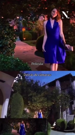 Behind the scenes VS. Final Result. Un poco del proceso de lo que fue el rodaje de La La Land, en donde protagonizo Emma Stone y Rayan Gossling #noircommunity