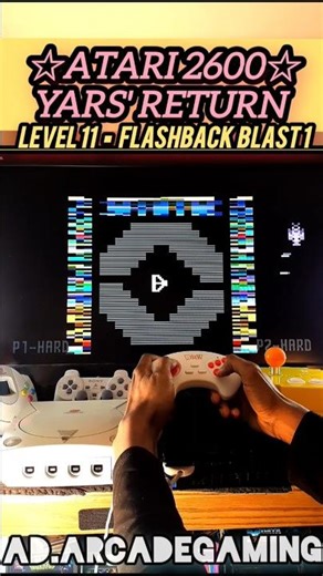 Atari Yars' Return Level 11 Gameplay (Hard Mode)