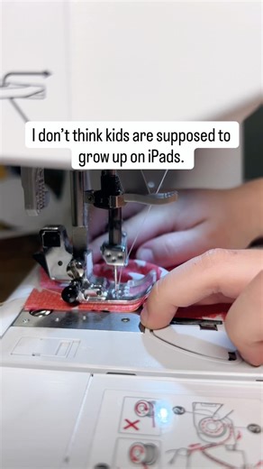 An Analog Childhood | Teaching My Child to Sew (No Screens)