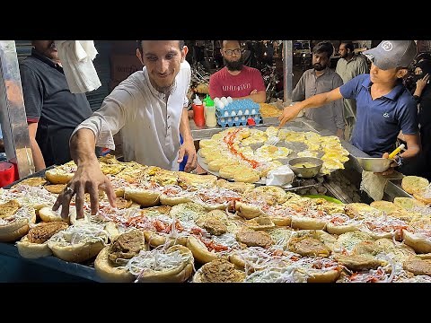 BURGER MAKING | Super Fast Cooking Skills | Pakistani Street Food Egg ANDA BUN KABAB