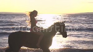 Young Woman Dressed Bikini Riding on Horse in the River Water Stock Video - Video of beauty, holiday: 76000323