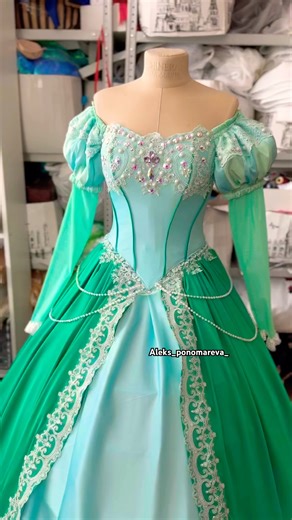 Made Ariel Dress☺️#ariel #disneyprincess #sewing #sewingtutorial #dressup #littlemermaid #mermaid