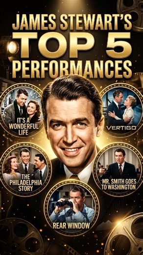 James Stewart's Top 5 Greatest Performances of All Time 🎬⭐From the inspiring George Bailey