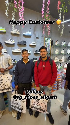 SG SHOES ALIGARH on Instagram: "Happy Customer 🥳 Address - Near Mahajan Hotel, Ramghat Road, Aligarh - 202001 #reels #instagram #aligarh #shoes #reel"