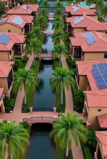 Tropical Apartment Complex Concept #architecturedesign #apartmenttour #grokimagine #ai