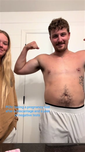 Watching this 3 months later has us cracking up. We can’t wait to meet our baby in June 🥰 #fyp #miscarriageawareness #ftm