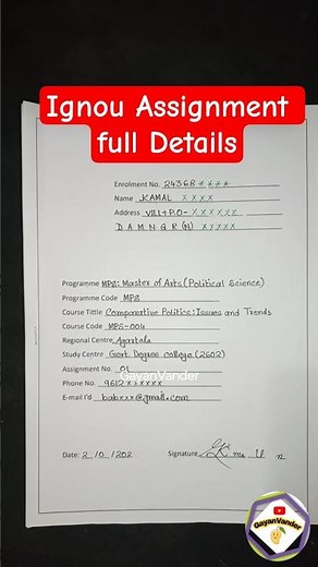 Ignou Assignment Writing #2026