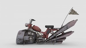 flying bike with jet engine