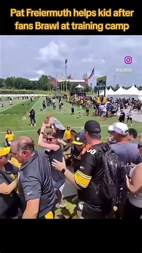Fight at camp in the stands. #sports #steelers #pittsburghsteelers #trainingcamp #sportsnews