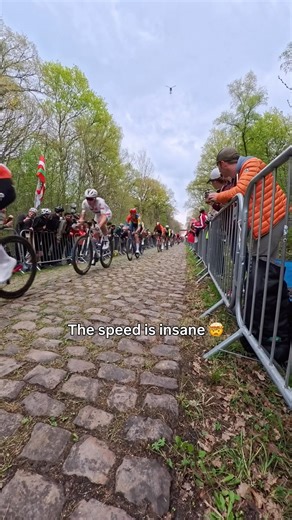 The hardest cobblestone sector in Paris–Roubaix.Riders hit this at 50kmh 🤯