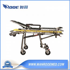 [Hot Item] Ea-3b3 Emergency Wheeled Manual Patient Transport Ambulance Stretcher Gurney with Castors