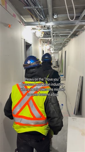 Simon Barberi on Instagram: "Heavy on the “I love you.” Because I work in an industry where one mistake can mean not coming home. So I don’t rush goodbyes. I don’t take days for granted. Show love while you can. Every day matters. 🔌 Follow for the reality behind the grind ⚡️ DMs always open #constructionlife #tradelife #reallife #grindculture #worksite"