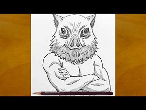 Drawing Inosuke || Demon Slayer Anime Drawing || Step by Step for Beginners