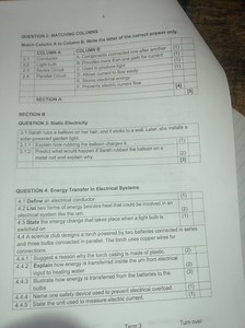 QUESTION 2: MATCHING COLUMNSMatch Column A to Column B. Write ... | Filo