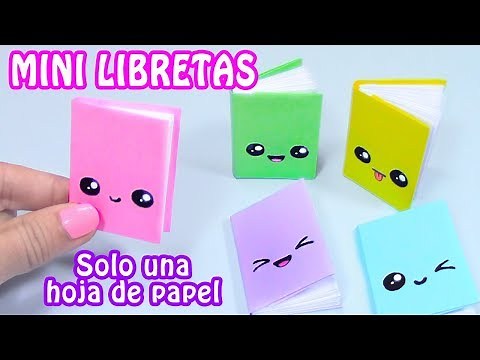 DIY MINI LIBRETAS CON SOLO UNA HOJA DE PAPEL