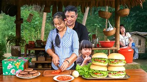 Episode107 How to Make Huge Homemade Burgers, Enjoy With my Husband & Daughter | Top video USA
