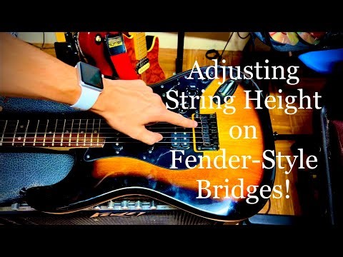Adjusting String Height/Action on a Fender Style Bridge!