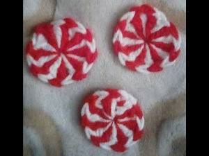 How to Crochet Starlite Peppermint Applique | Crochet Peppermint Ornament Pattern | Xmas Crochet