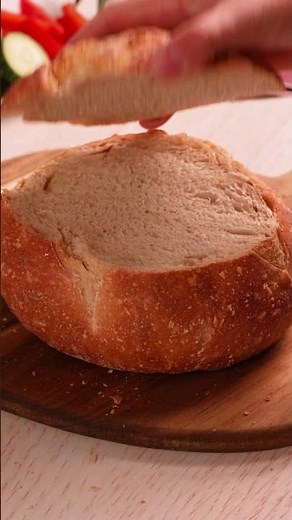 Spinach Dip in a Bread Bowl
