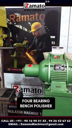 ⚙️ Abrasive Belt Grinder | Pedestal Grinder | Four Bearing Bench Buff Polisher – Made in India 🇮🇳 ✔ Abrasive Belt Grinding Machine ✔ Heavy Duty Pedestal Grinding Machine ✔ Four Bearing Bench Buff Polisher ✔ Industrial Grinding & Polishing Machines ⭐ Key Features ✅ Heavy-duty body & balanced spindle ✅ High-performance electric motor ✅ Smooth vibration-free operation ✅ Long-lasting bearings & components ✅ Easy maintenance & industrial safety ✅ Proudly Manufactured in India 🇮🇳 🏭 Manufacturer D