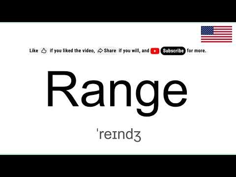 How to Pronounce RANGE in English, American