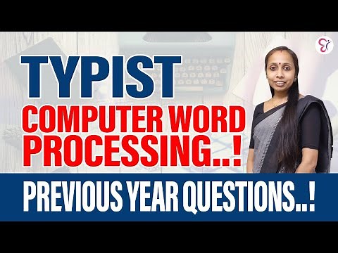 TYPIST EXAM | COMPUTER WORD PROCESSING PREVIOUS QUESTIONS & ANSWERS | COMPETITIVE CRACKER