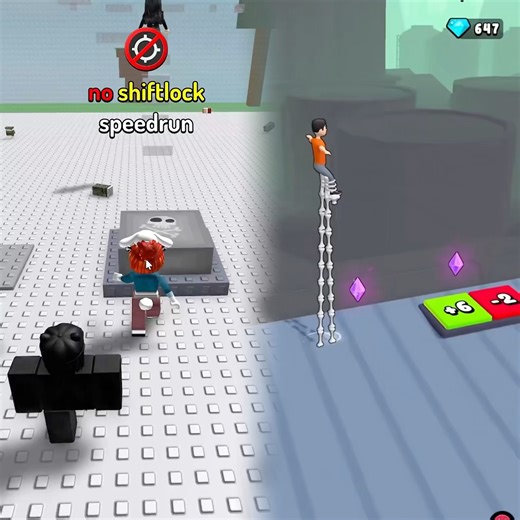 NO Shiftlock speedrun Tower of hell LAVA rising 🚫🔥😨 #roblox #shorts