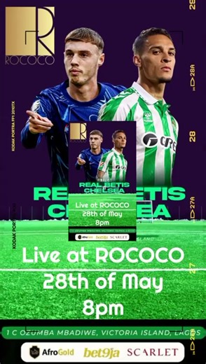 Rococo watch the game Wednesday at 8 on the biggest screens in lagos . With the best ambiance, fine dinning and entertainment . Book Now and enjoy the match in a world of Luxury and service. For your Reservations 09137755555 . #lagos #finedinning #lagosrestaurants 09137755555 . #lagos #finedinning #lagosrestaurants #lagosnigeria #lagosfoodie #agosnightlife #lagosfood #lagoslife #food #foodtiktok #event #entertainment #nightlife #club #music #musiclovers #venue #dinner date #restaurant #lagosnige