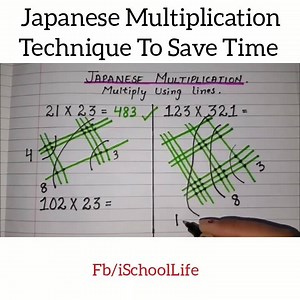 1.3M views · 10K reactions | Japanese Multiplication - Multiply Using Lines (Math Trick) | Fact Zilla | Facebook