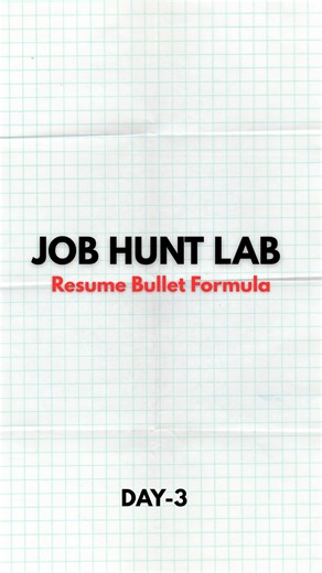 Damodar on Instagram: "Your resume isn’t empty. You’re just using the wrong bullet formula. Recruiters don’t hire what you learned. They hire what you can solve and improve. Save this before updating your resume.. Job Hunt Lab series | DAY -3 . #JobHuntLab #ResumeTips #FresherJobs #InternationalStudentsUSA #TechCareers [data analyst resume, fresher resume tips, resume bullet points, job hunt for international students, OPT job search, ATS friendly resume, python projects resume, recruiter mindse