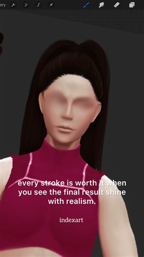 HAIR IN PROCREATE #art #digitalillustration #drawing #procreateillustration