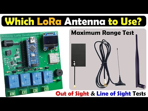 LoRa Range Test using Different types of Antennas, Flexible PCB, Whip, suction cup antenna