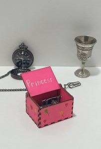 Hand-painted Princess Music Box: Custom Melody, Wooden Keepsake - Etsy