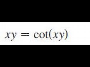 xy = cot(xy), Find dy/dx by implicit differentiation