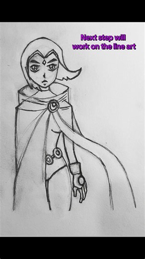 Teen Titans Raven Drawing Sketch Pt. 1