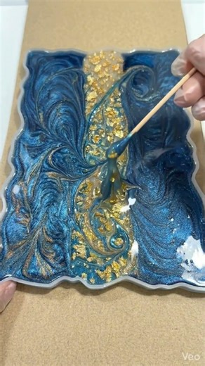 O efeito SECRETO que faz a resina virar LUXO 💙 #arte