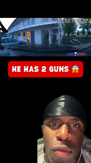 MAN WITH 2 GUNS VS COPS 😱 COMMENT Your thoughts 💭 EXPECT Daily reactions 💯 full video link in my bio 😎 #policebodycam #watchtyreact #bodycam #shockingvideo #ytreaction | TY Nottie