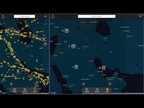 Feb 23 Flight Radar | Real-Time Air Traffic | Live | IRAN