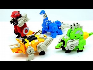 비타민 공룡변신로봇 티라노,스피노,트리케라톱스,브라키오 [DINO transformation robot]Tyranno,Spino,Triceratops,Brachio