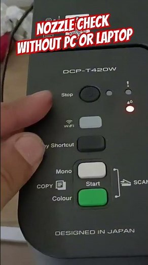 Brother Dcp T420W Nozzle Check #withoutpc #laptop #brothert420w