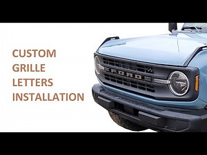 Grill Letters Installation Instruction