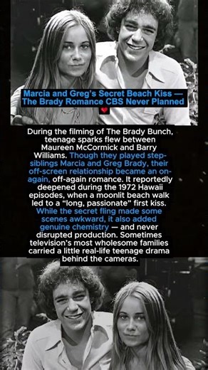 Marcia and Greg’s Secret Beach Kiss — The Brady Romance CBS Never Planned ❤️