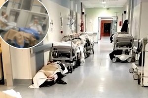 Italian Covid patients on ventilators forced to stay in hospital corridors