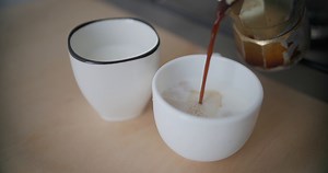 Cups, Coffee, Pouring. Free Stock Video