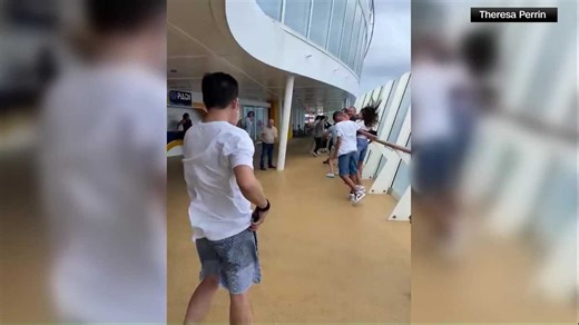 Wild video shows intense winds from Hurricane Milton lashing cruise ship