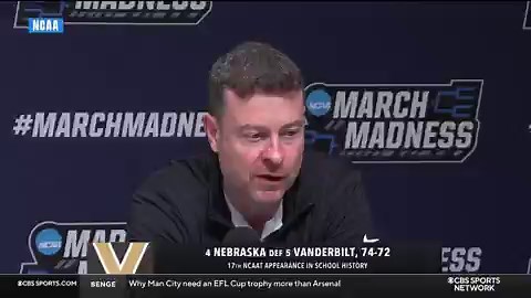 "We were an inch away from being in the Sweet Sixteen... This one hurts."— Vanderbilt head coach Mark Byington after losing to Nebraska
