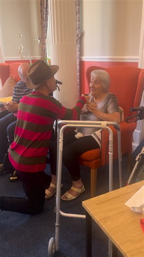 Singing the classic “Banana Boat Song (Day-O)” from Beetlejuice in the care home today — all while dressed as Freddy Krueger from A Nightmare on Elm Street! 🎤🎃🪩 Bringing a little mix of spooky and fun to the Halloween celebrations — music, laughter, and maybe a few harmless scares along the way! 👻🎶 #carehome #carehomelife #goldenoldie #spookyseason #anightmareonelmstreet #beetlejuice #thebananaboatsong #singer #carehomeactivities #entertainment #music #carehomefun | Duane AJ Music