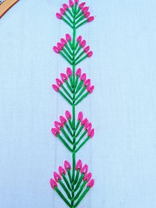 Popular borderline lace embroidery 😍😍 #reels #viral #embroidered #lace #stitching | Creative Work