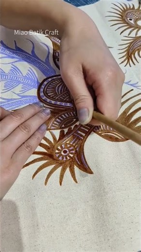 Geometric Batik Drawn with Warm Wax